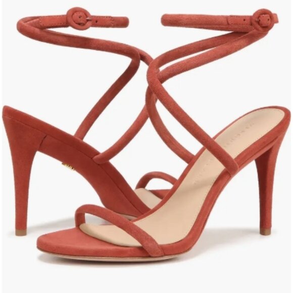 Veronica Beard Marceline Suede Ankle Strap Sandal – Redwood – 9M – NWT - Picture 1 of 5